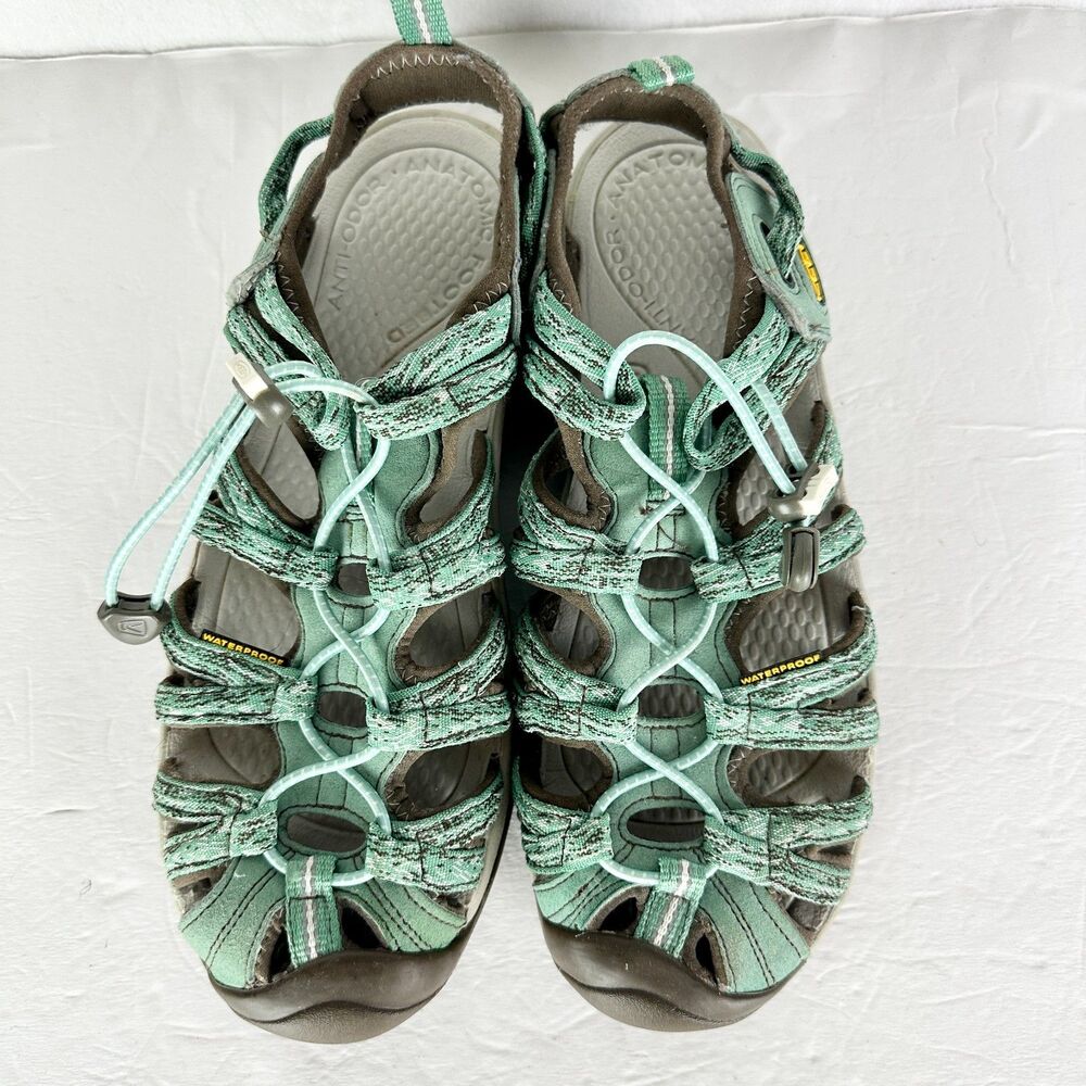 Keen Women's Whisper Waterproof Sandals Size 9.5 Green Gray Outdoor Hiking - Picture 4 of 8